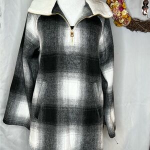 Marc New York Plaid Zip-Up Comfortable Pullover Jacket Size XS